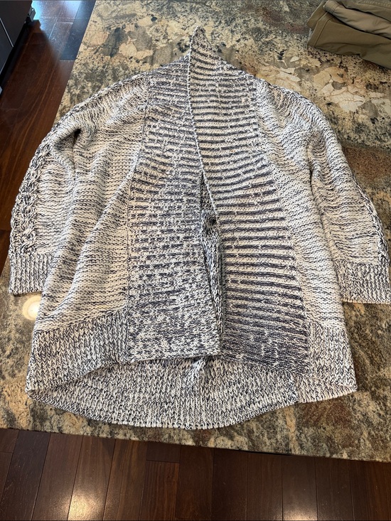 GAP Sweaters - GAP Navy & White Chunky Knit Cardigan